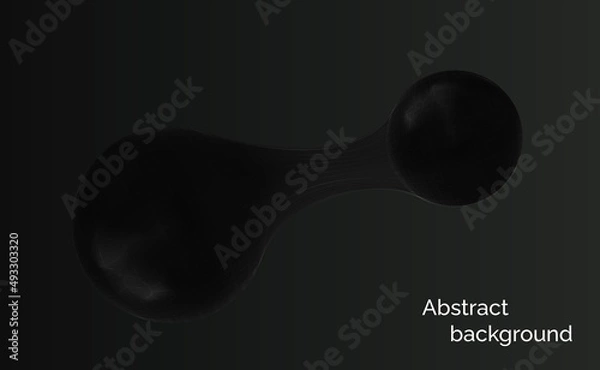 Obraz Abstract composition of fluid. dark background. 3D eps10 vector