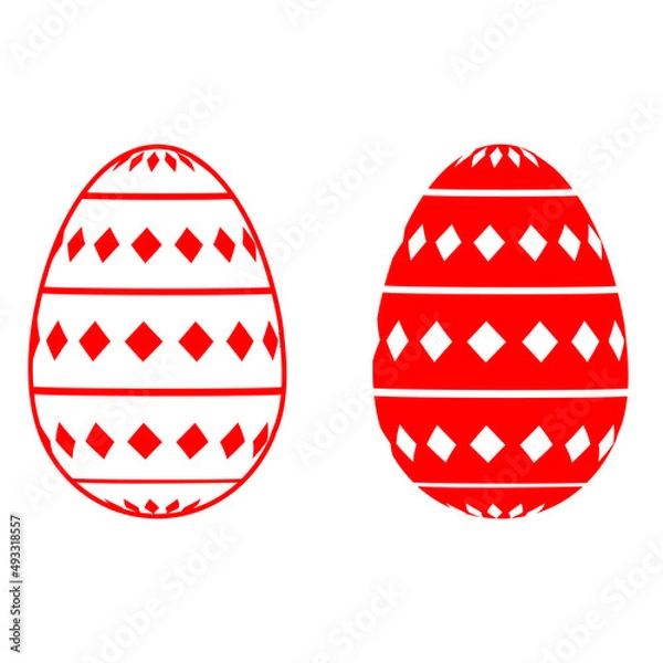 Obraz Easter egg icon vector. Easter illustration sign collection. egg symbol or logo. 