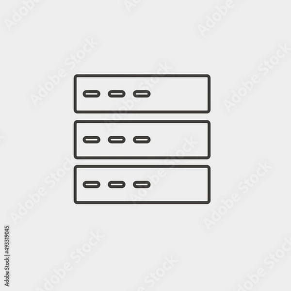 Fototapeta Computer_servers vector icon illustration sign
