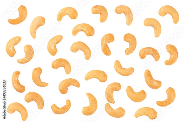 Obraz Cashew nuts isolated on white background.
