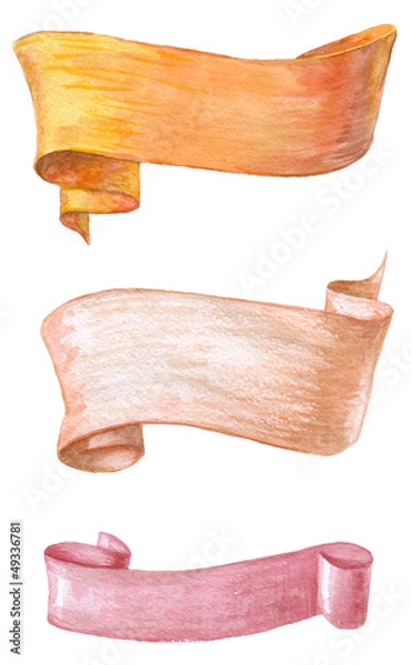 Obraz watercolors ribbons