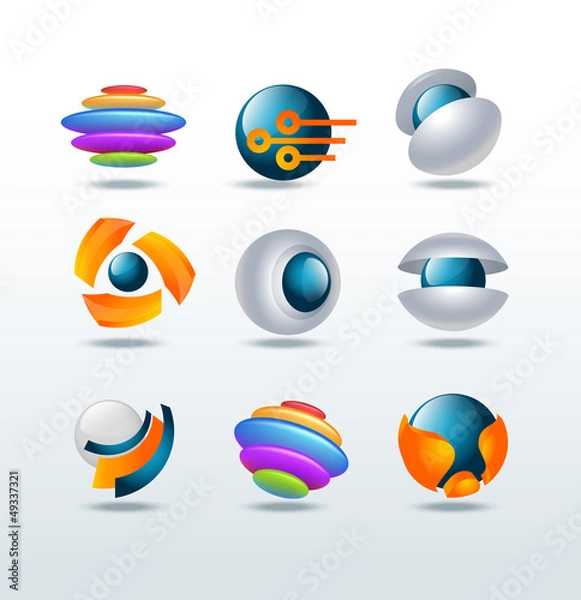 Obraz Modern abstract vector icon set