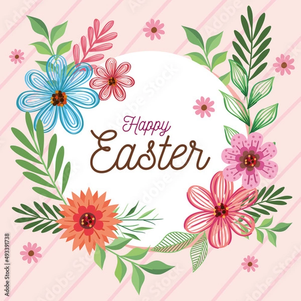 Fototapeta happy easter postcard