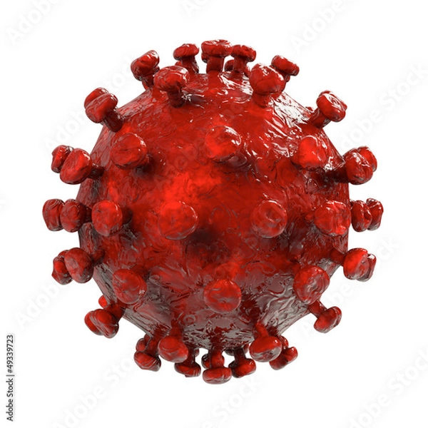 Obraz Wirus HIV - na białym tle renderowania 3D