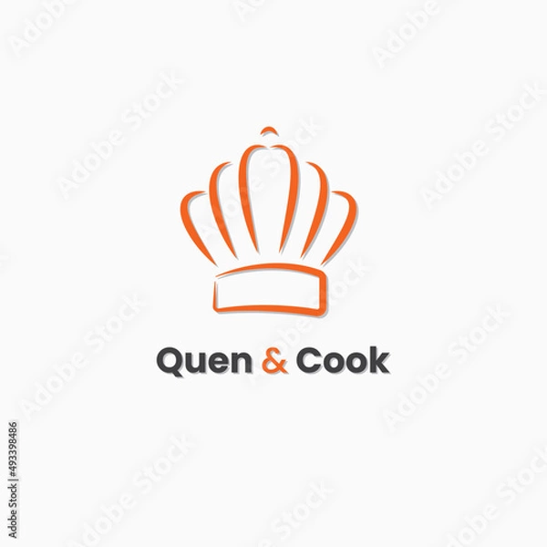 Obraz queen and cook logo, 