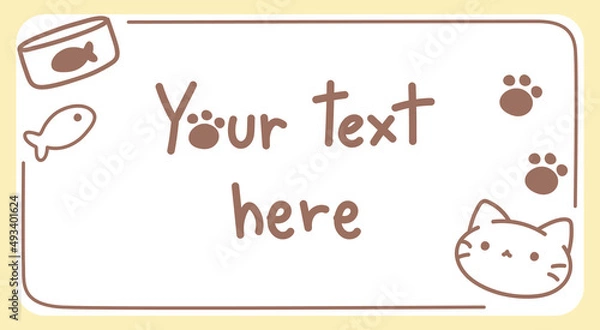 Fototapeta cute cat card