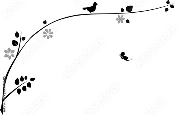 Obraz oiseau sur la branche