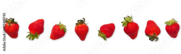 Obraz 並んだいちご