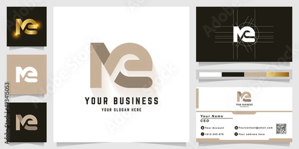 Obraz Letter Me or Ne monogram logo