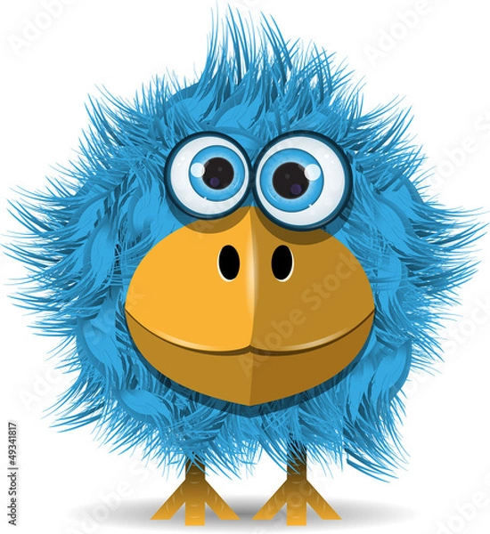 Obraz funny blue bird