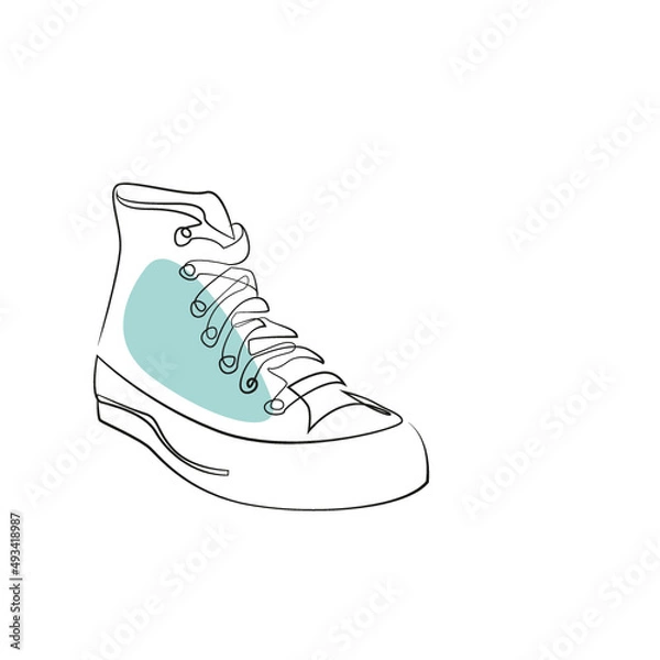 Obraz One Line Zeichnung Schuh