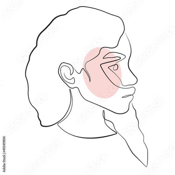 Obraz One Line Zeichnung Portrait