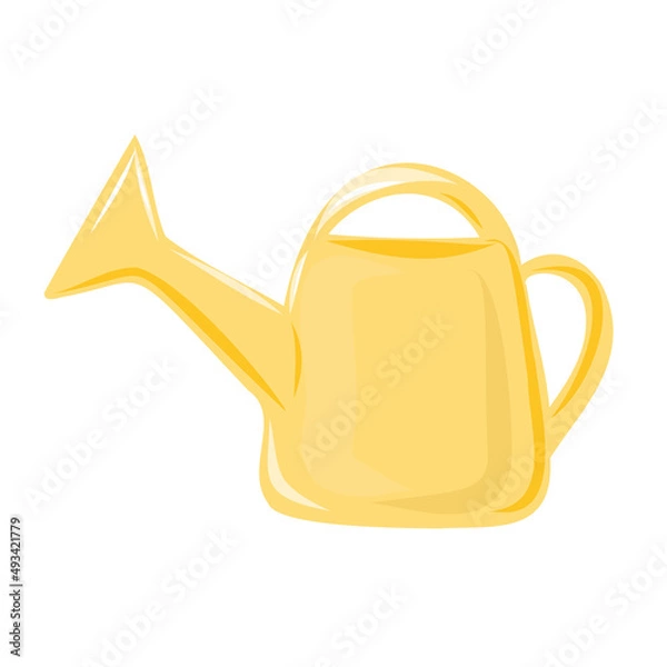 Obraz A large garden watering can of yellow color.
