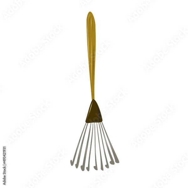 Obraz Garden rake for loosening the soil.