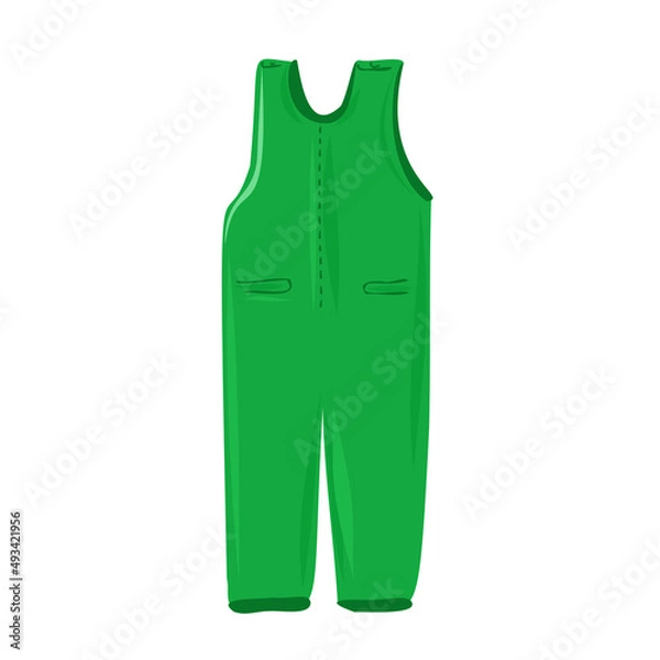 Obraz Green gardening overalls with pockets.