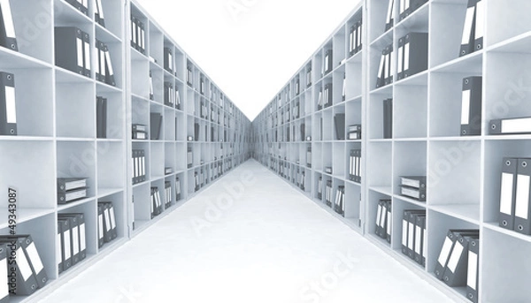 Obraz office closet, isolated on a white background