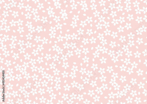 Obraz レトロ　桜　イラスト　背景