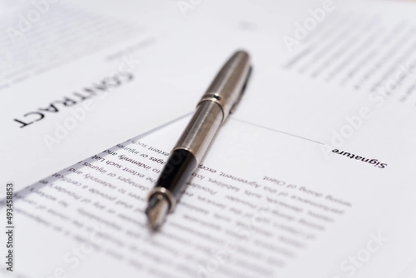 Obraz Close up of a contract