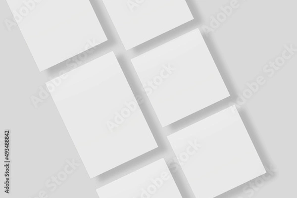 Fototapeta Blank paper for mockup. 3D Render