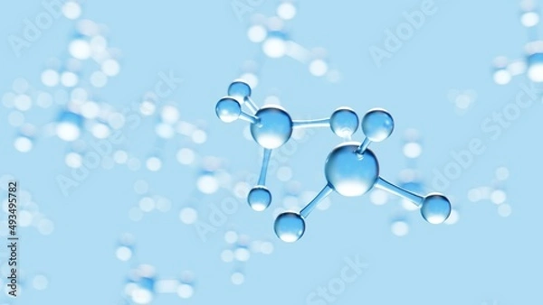 Obraz 3D rendering of molecular structure background of Biotechnology