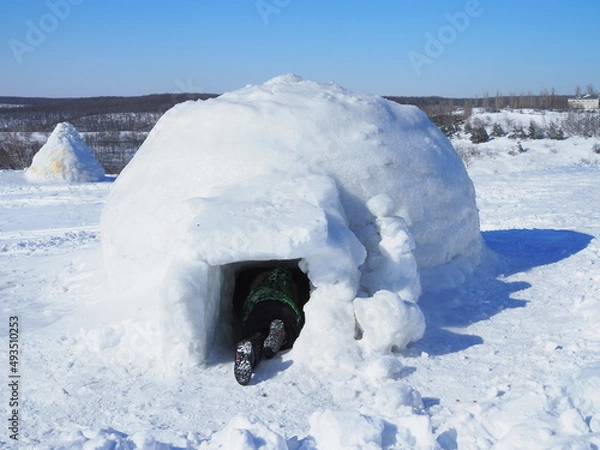 Obraz Someone sitting in an Igloo