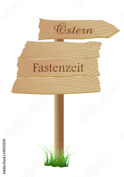Obraz Wegweiser Fastenzeit Ostern