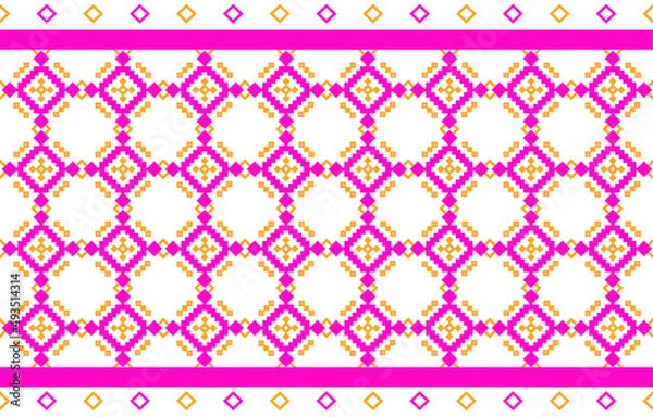 Obraz Abstract ethnic geometric pattern,Thailand geometric pattern,illustration
