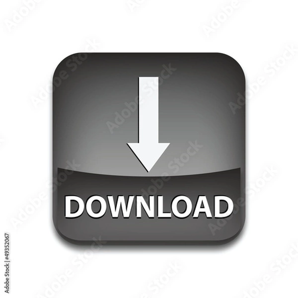 Obraz Download web button (grey)