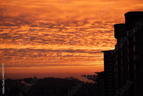 Obraz sunset in the city