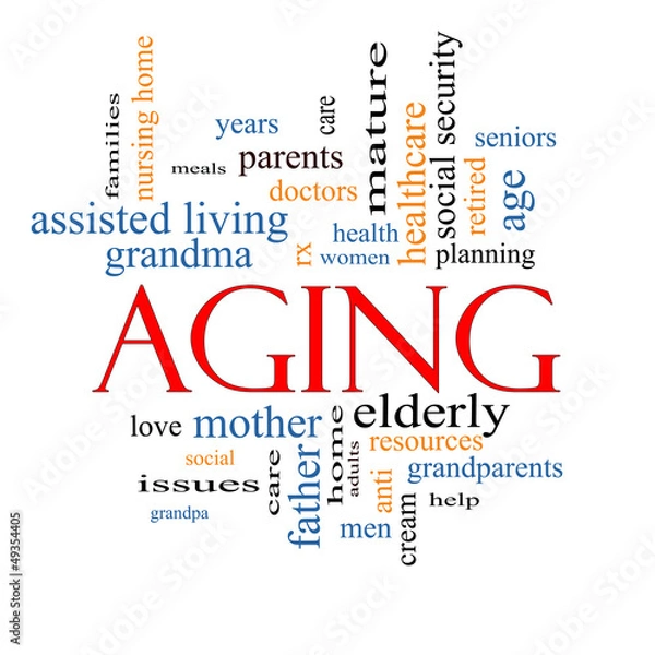 Obraz Aging Word Cloud Concept