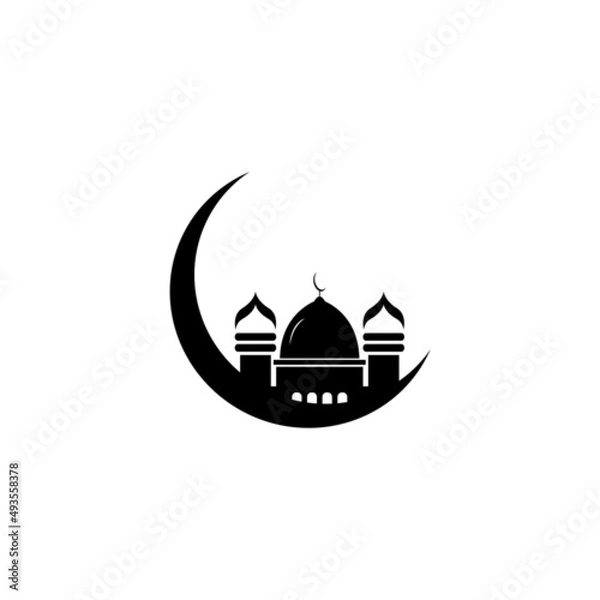 Fototapeta mosque icon illustration design