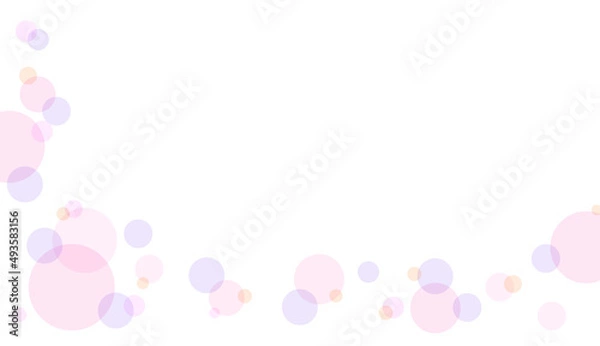 Fototapeta パステルカラーの水玉の背景素材
