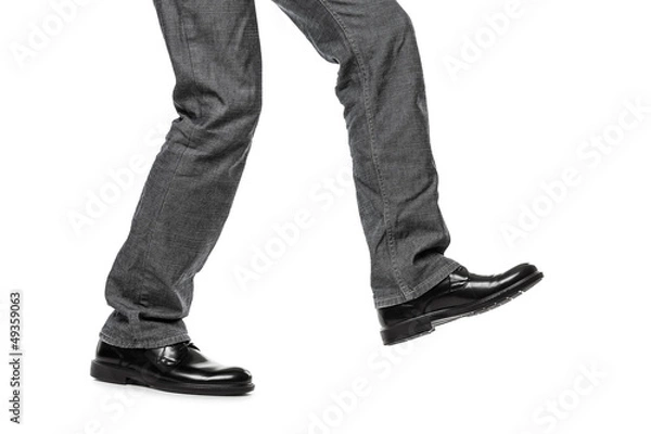 Obraz Man in shoes walking step