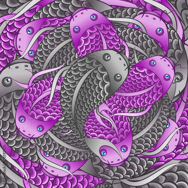 Obraz pattern with fishes