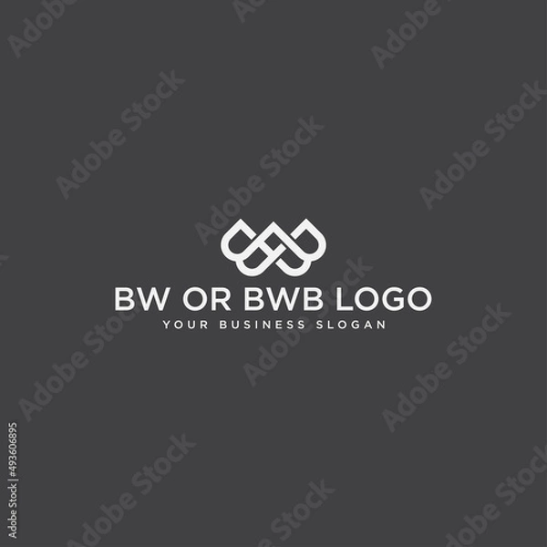 Obraz BW OR BWB LOGO DESIGN VECTOR