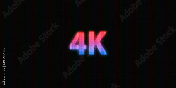 Fototapeta 4k tv led screen with glowing effect . New technology concept .