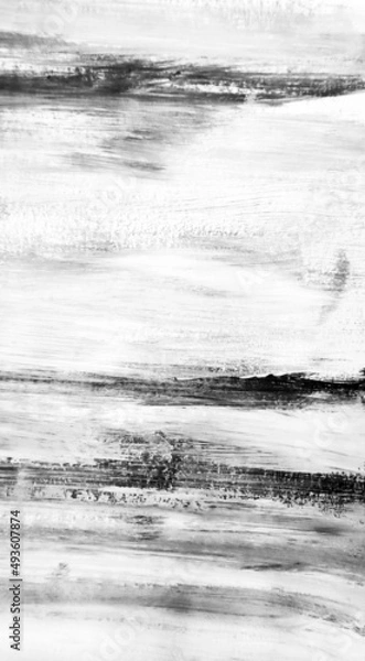 Obraz Black and White Abstract Art Painting. Modern Abstract Art Painting. Modern art. Contemporary art.