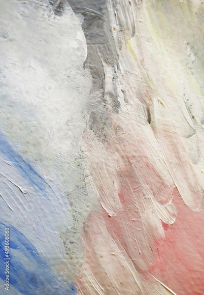 Fototapeta Texture, background painting with paints. Fragment of artwork. Spots of paint. Brushstrokes of paint. Modern art. Contemporary art. Colorful canvas.