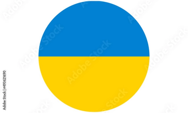 Obraz Ukrainian flag circle symbol