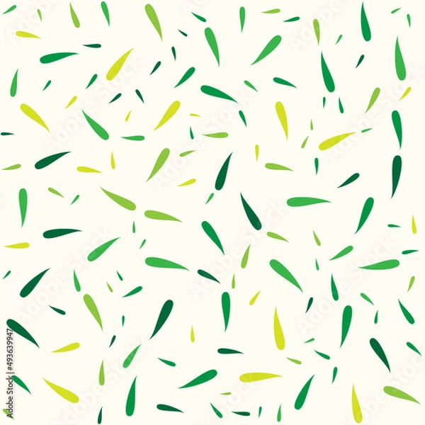 Fototapeta Colorful random leaves seamless pattern