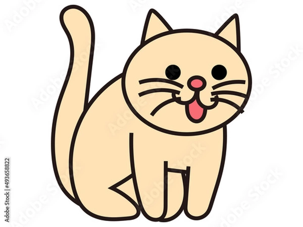 Obraz 座る猫　動物　かわいい　キャット