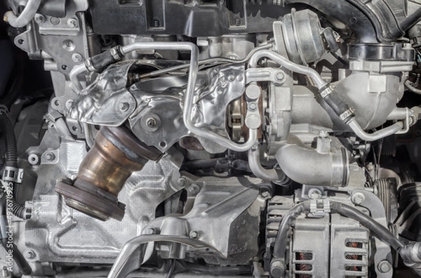 Fototapeta modern car engine