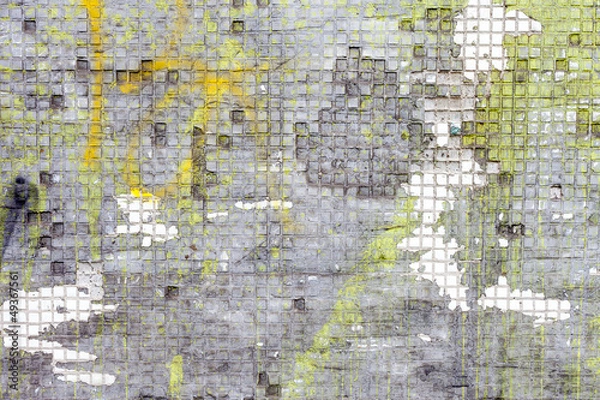Obraz Background high detailed fragment stone white wall