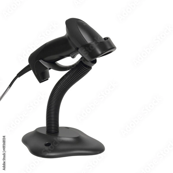 Obraz Black scanner isolated on white background