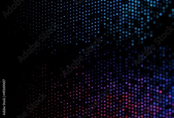 Fototapeta Dark Blue, Red vector texture with disks.