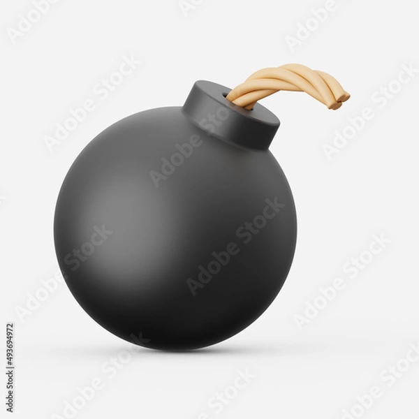 Obraz Cartoon bomb. 3d render.