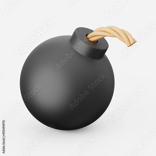 Obraz Cartoon bomb. 3d render.