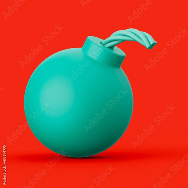 Obraz Cartoon bomb. 3d render.