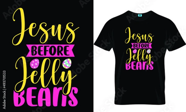 Fototapeta Easter day t-shirt design template