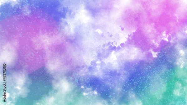 Fototapeta 抽象_青とピンク_グラデーション